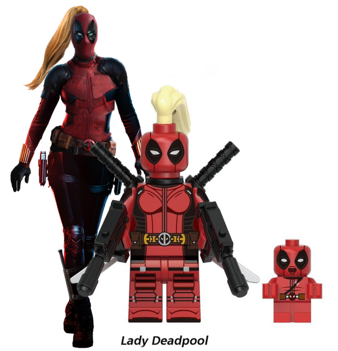 MINIFIGURE MARVEL DEADPOOL UNIVERS :LADY DEADPOOL custom