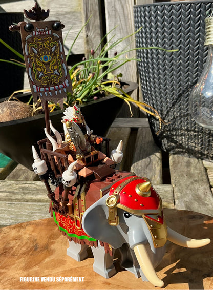 ♥️♥️♥️TOP ZEDBRICK 2025 ♥️♥️♥️BIG MINIFIGURE "COURAGE DES TROIS ROYAUMES" UNIVERS: Southern Barbarian War Elephant ♥️♥️♥️custom