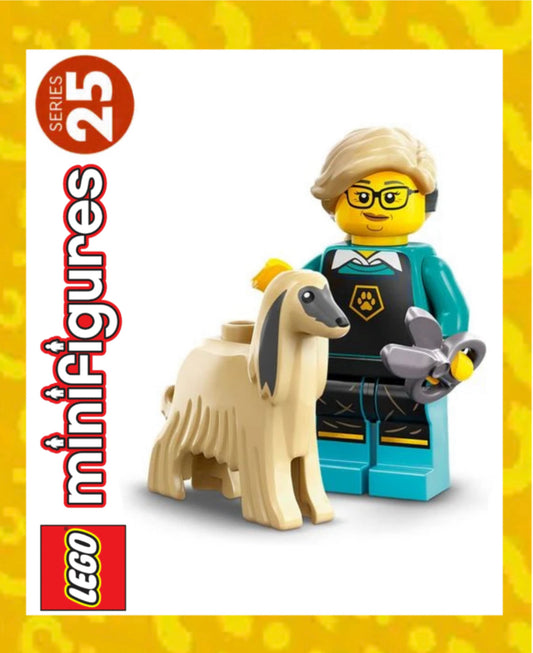 MINIFIGURE SÉRIES 25: la toiletteuse d’animaux "socle+fascicule" custom