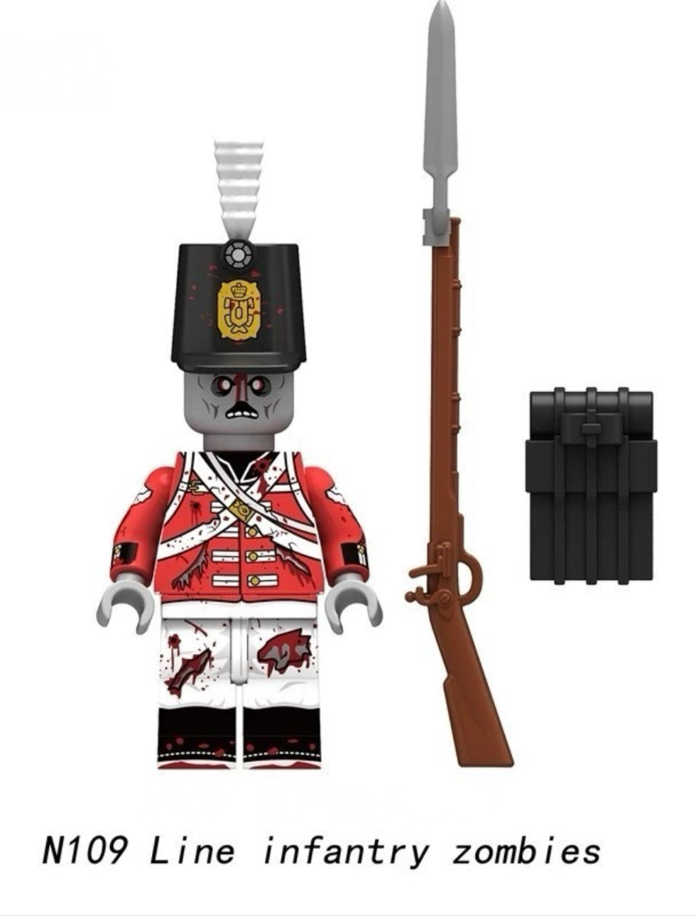 MINIFIGURE ZOMBIE UNIVERS : LINE INFANTRY ZOMBIE Custom