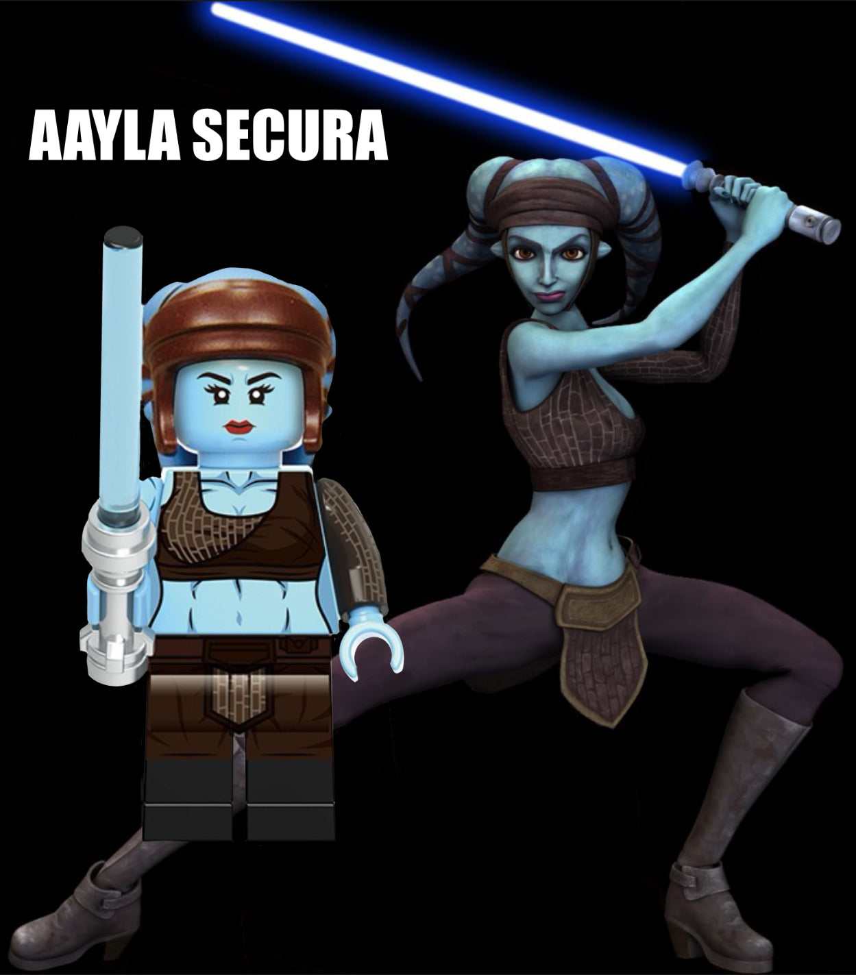 MINIFIGURE STAR WARS UNIVERS: AAYLA SECURA JEDI Custom