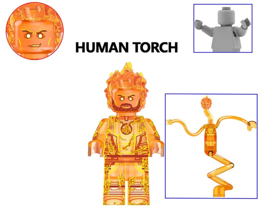 MINIFIGURE MARVEL UNIVERS: HUMAN TORCH  custom