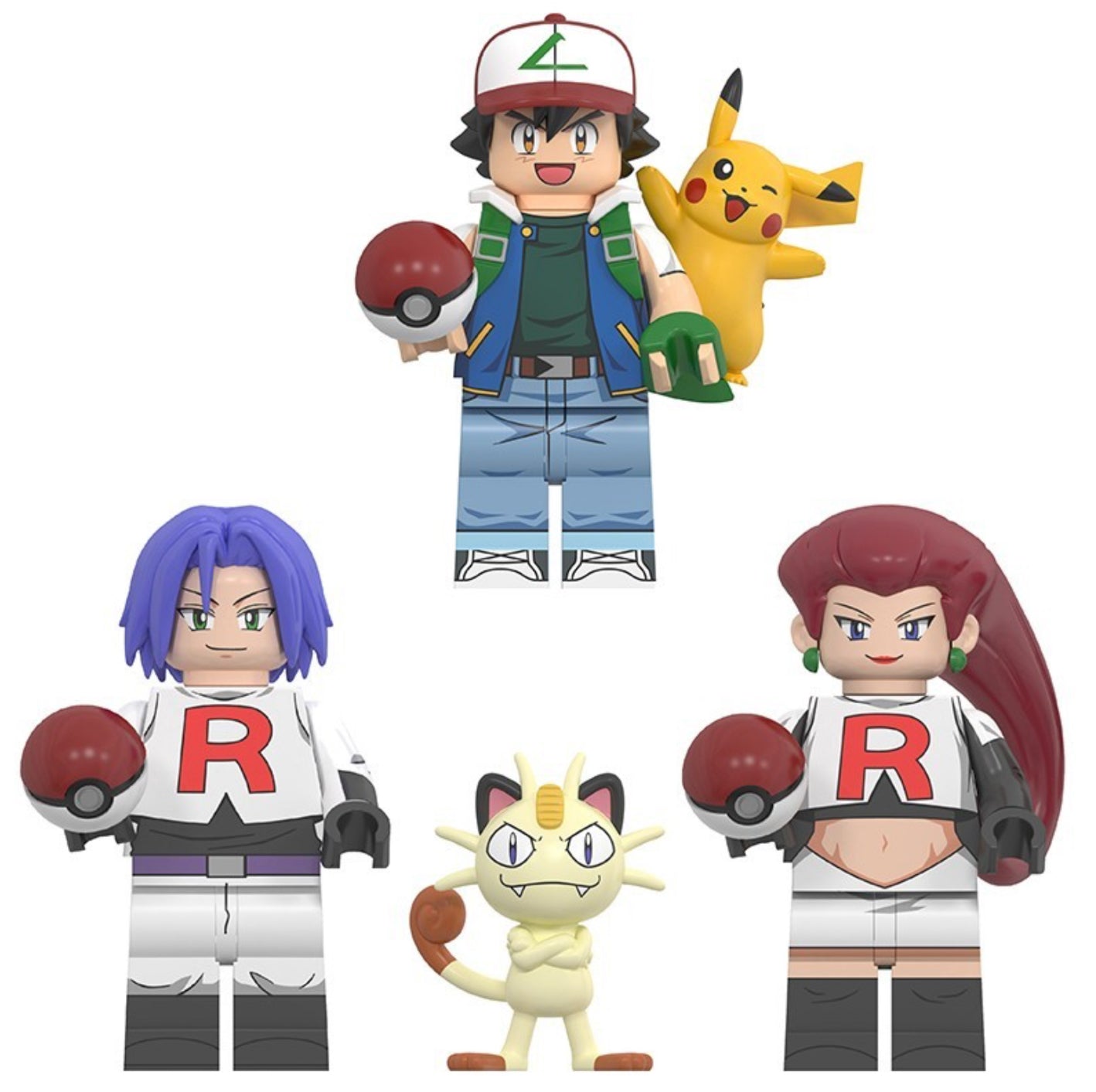 "INTROUVABLE "♥️♥️MINIFIGURES POKEMON UNIVERS: JAMES "LA TEAM ROCKET"♥️♥️custom