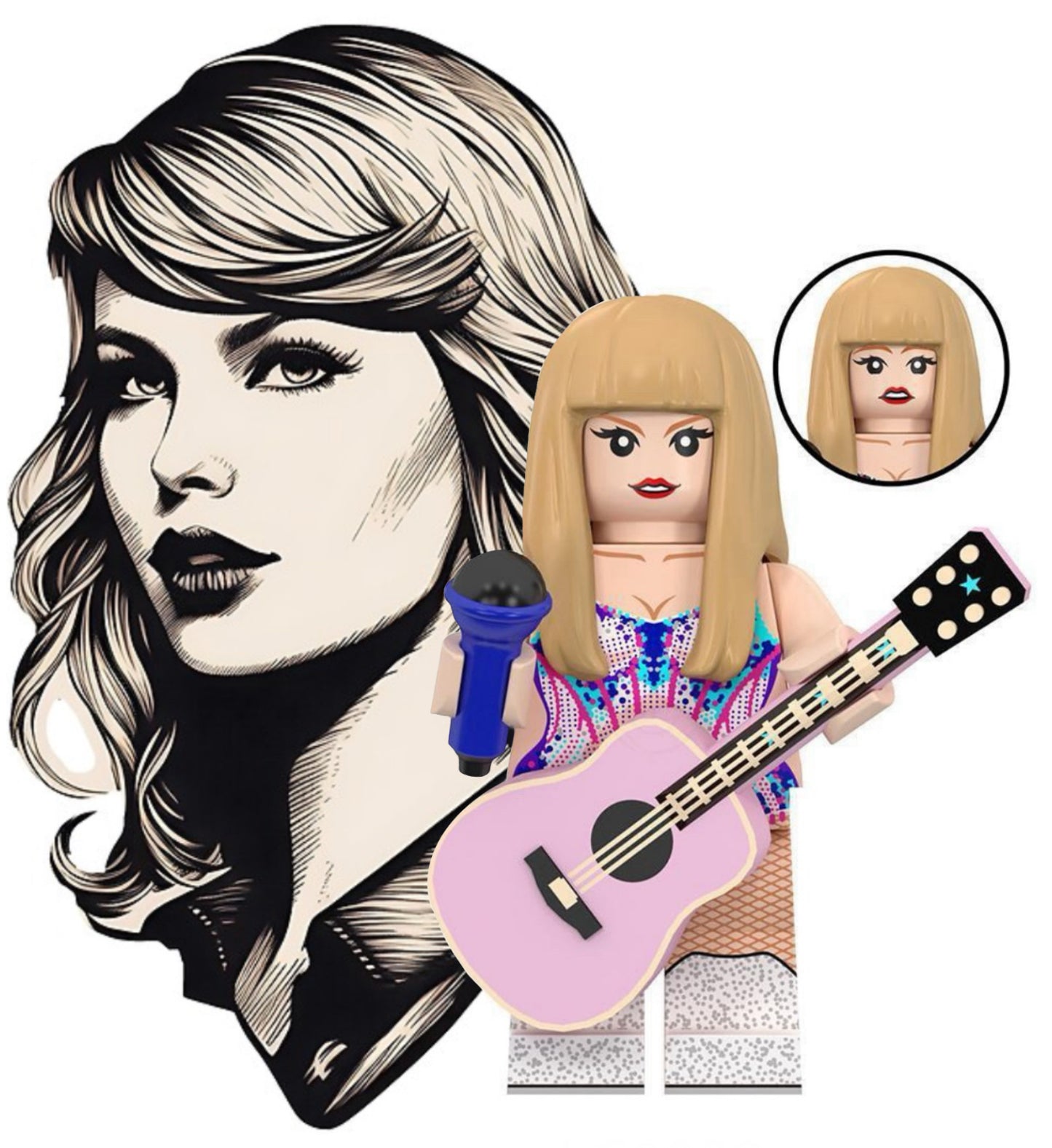 ♥️♥️♥️MINIFIGURE TAYLOR SWIFT ♥️♥️♥️Custom