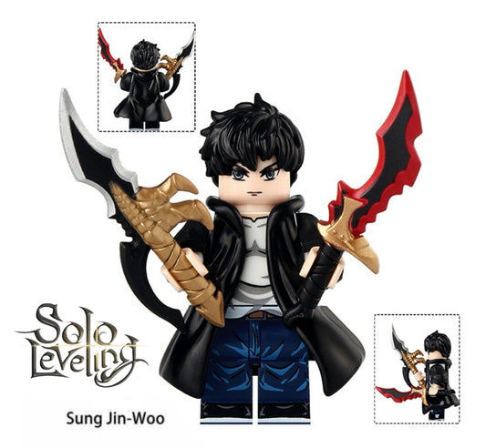 MINIFIGURE SOLO LEVELING UNIVERS: SUNG JIN-WOO (Coat black)custom