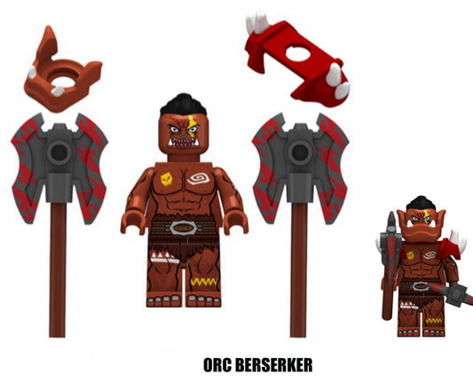 PREVENTE MINIFIGURE WORLD OF WARCRAFT UNIVERS: ORC BERSERKER custom Disponibilité fin Juin 2025