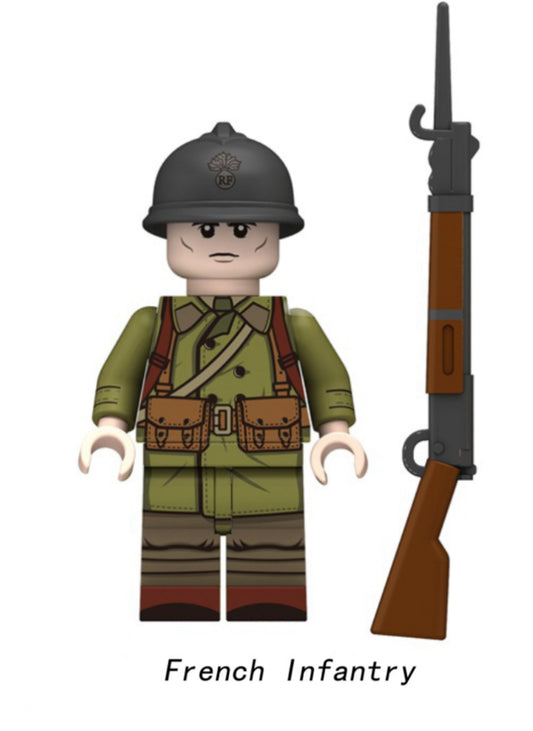 PREVENTE♥️♥️♥️MINIFIGURE MILITAIRE UNIVERS: WORLD WAR II FRENCH INFANTRIE ♥️♥️♥️custom disponibilité fin Juin 2025