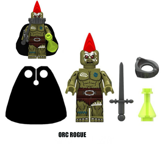 PREVENTE MINIFIGURE WORLD OF WARCRAFT UNIVERS: ORC ROGUE custom Disponibilité fin Juin 2025
