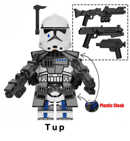 MINIFIGURE CLONETROOPER TUP + 3 ARMES "501éme" custom