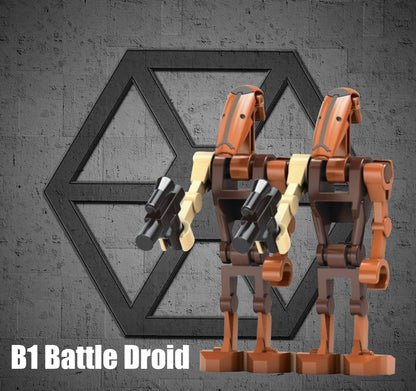 PREVENTE MINIFIGURE STAR WARS UNIVERS: 2 B1-BATTLE DROID custom Disponibilité fin février 2025