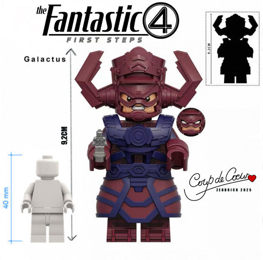 PREVENTE ♥️♥️♥️BIG MINIFIGURE MARVEL UNIVERS: GALACTUS FANTASTIC FOUR ♥️♥️♥️custom Disponibilité fin octobre 2025