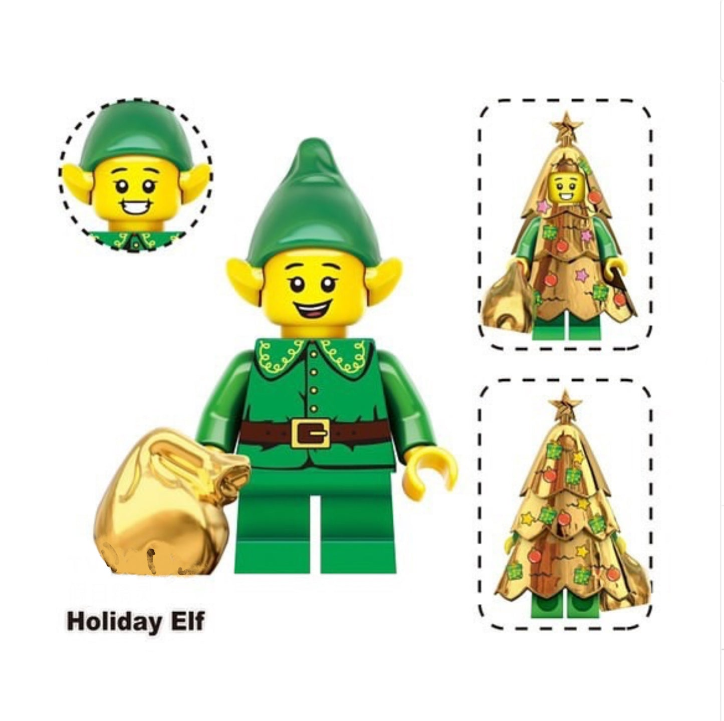 MINIFIGURE🎄 NOËL UNIVERS 🎄: HOLIDAY ELF custom