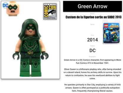 🤩🤩🤩MINIFIGURE ULTRA COLLECTOR DC UNIVERS 2014 : GREEN ARROW (VERSION SDDC 2013) 🤩🤩🤩custom introuvableeeeee ATTENTION SEULEMENT UNE PIÈCE EN STOCK