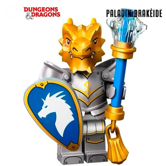 MINIFIGURE SÉRIES DONJONS ET DRAGONS: PALADIN DRAKEIDE "Socle+Fascicule inclus "