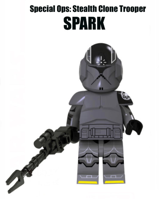 MINIFIGURE SPÉCIAL OPS STEALTH CLONE TROOPER SPARK custom