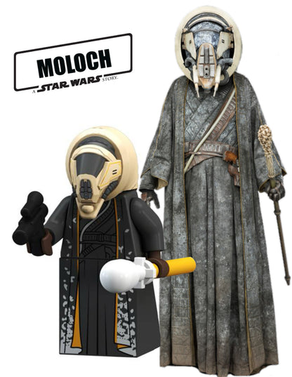 ♥️♥️♥️MINIFIGURE STAR WARS UNIVERS"RARE": MOLOCH "SOLO MOVIE" ♥️♥️♥️CUSTOM