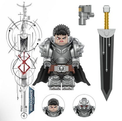 ♥️♥️♥️MINIFIGURE BERSERK UNIVERS : GUTS X WARHAMMER 40K (Space Marine) ♥️♥️♥️custom