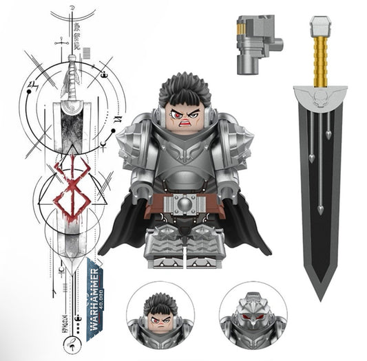 ♥️♥️♥️MINIFIGURE BERSERK UNIVERS : GUTS X WARHAMMER 40K (Space Marine) ♥️♥️♥️custom