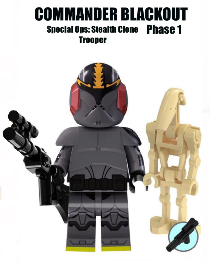 MINIFIGURE CLONE COMMANDER BLACKOUT  custom