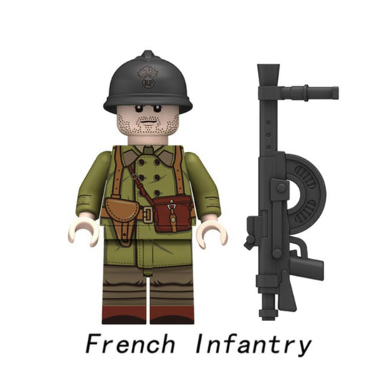 PREVENTE♥️♥️♥️MINIFIGURE MILITAIRE UNIVERS: WORLD WAR II FRENCH INFANTRIE ♥️♥️♥️custom disponibilité fin Juin 2025