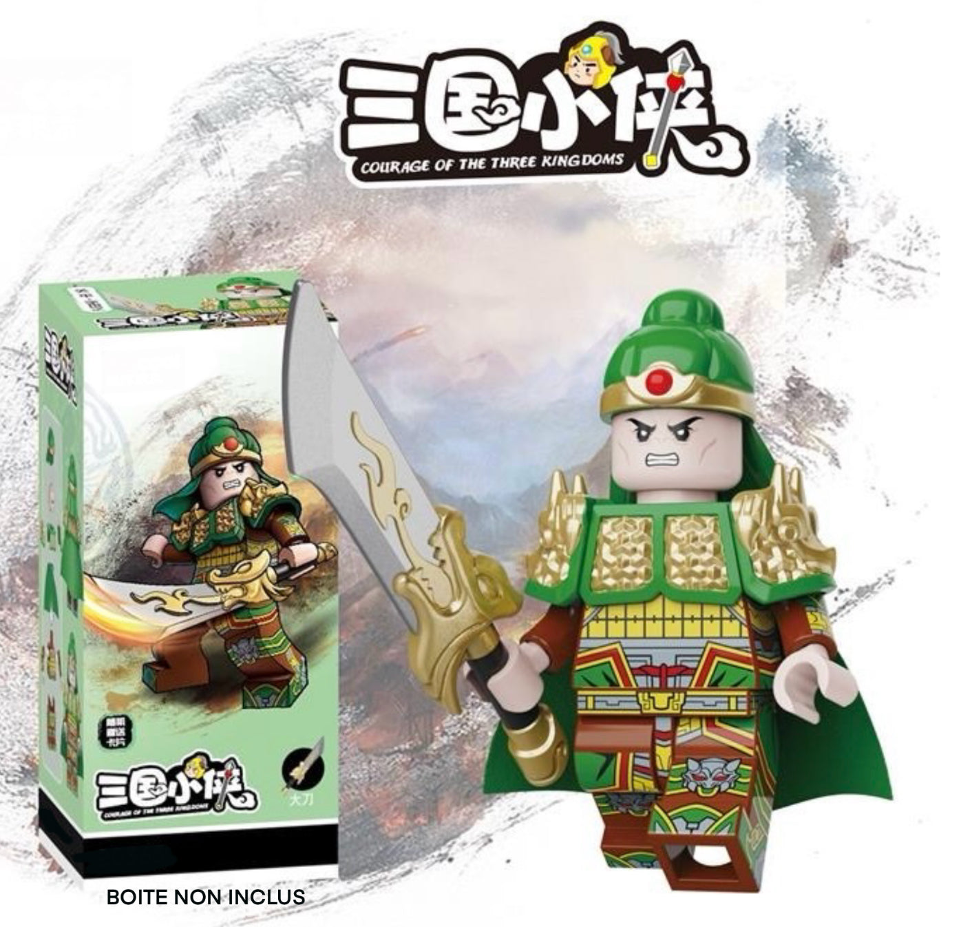 MINIFIGURE "COURAGE DES TROIS ROYAUMES" UNIVERS: Guan Ping (VENDU SANS BOÎTE)CUSTOM