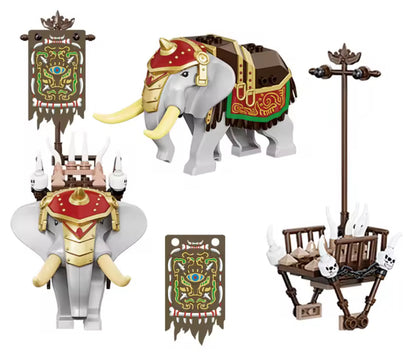 ♥️♥️♥️TOP ZEDBRICK 2025 ♥️♥️♥️BIG MINIFIGURE "COURAGE DES TROIS ROYAUMES" UNIVERS: Southern Barbarian War Elephant ♥️♥️♥️custom
