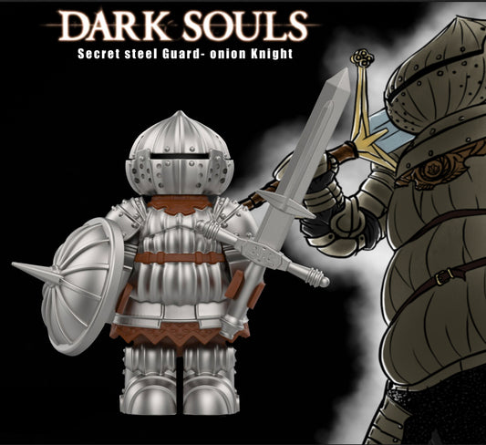 PREVENTE MINIFIGURE DARK SOÛLS UNIVERS: ONION KNIGHT(VERSION B) Custom Disponibilité fin septembre 2025