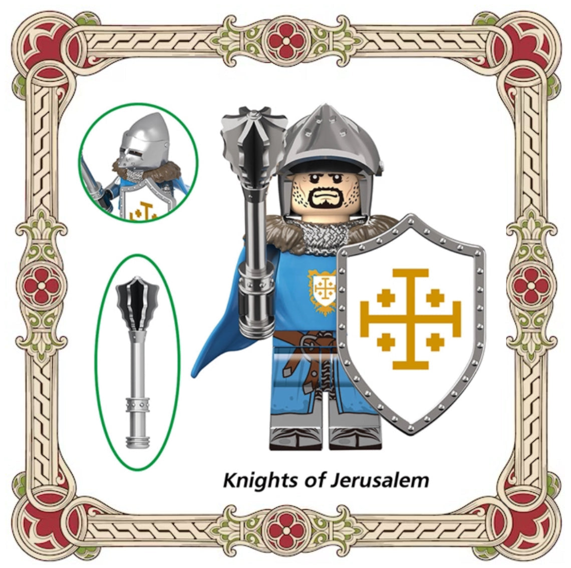 MINIFIGURE MÉDIÉVAL: SÉRIES Knight of Jerusalem and Tripoli  custom