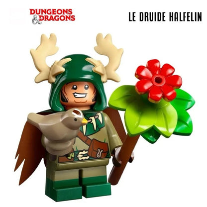 MINIFIGURE SÉRIES DONJONS ET DRAGONS: LE DRUIDE HALFELIN "Socle+Fascicule inclus "