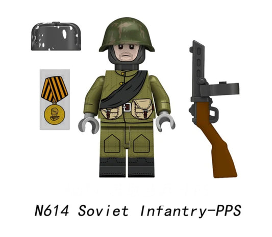 MINIFIGURE MILITAIRE UNIVERS: World War II Soviet infantry Minifigures custom