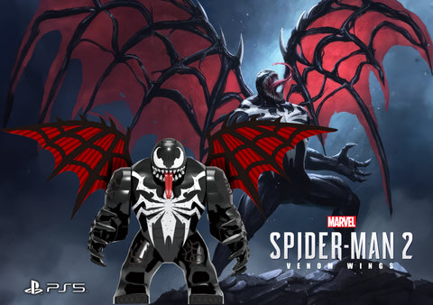 ♥️♥️♥️BIG MINIFIGURE MARVEL UNIVERS : VENOM WITH WINGS (Spiderman 2 game PS5)♥️♥️♥️custom