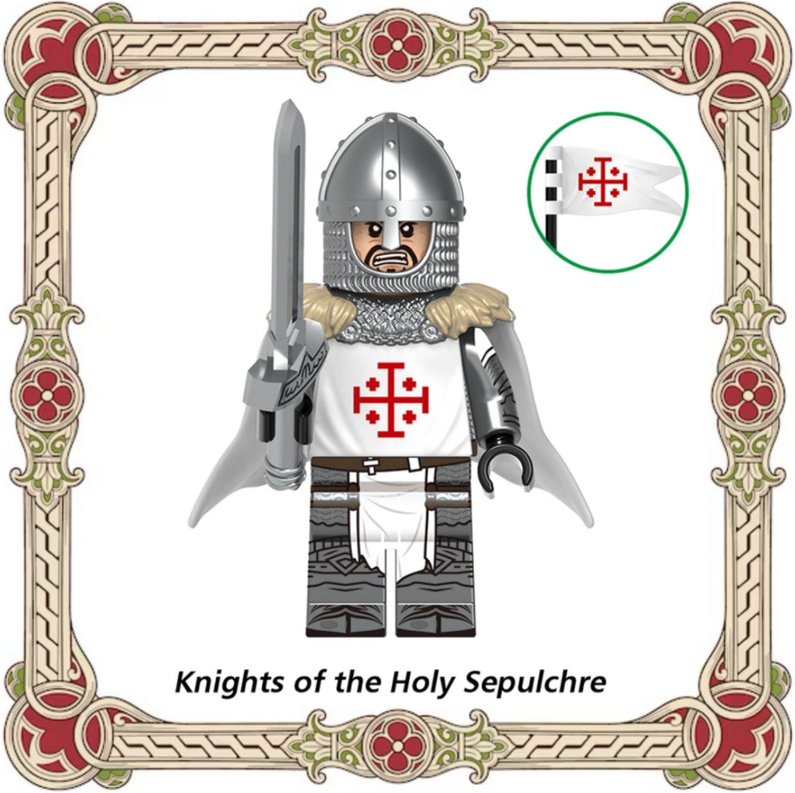 MINIFIGURE MÉDIÉVAL UNIVERS: KNIGHTS OF THE HOLY SEPULCHRE custom