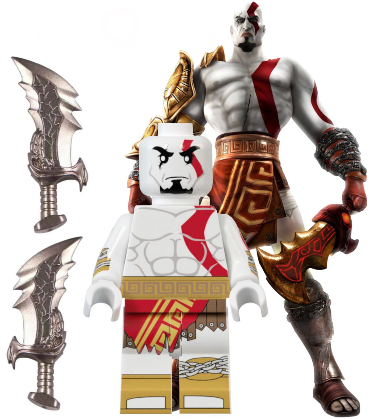 PREVENTE♥️♥️MINIFIGURE GOD OF WAR UNIVERS : KRATOS ♥️♥️custom Disponibilité fin octobre 2024