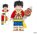 ♥️♥️♥️MINIFIGURE ONE PIECE UNIVERS: LUFFY + SOCLE WANTED(version A) ♥️♥️♥️custom
