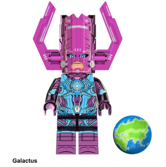 ♥️♥️♥️MINIFIGURE MARVEL UNIVERS: GALACTUS EARTH 616 (version chrome) ♥️♥️♥️custom