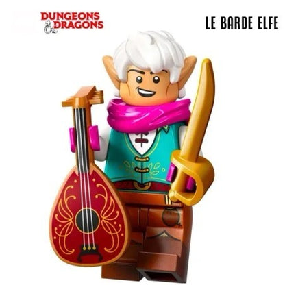 MINIFIGURE SÉRIES DONJONS ET DRAGONS: LE BARDE ELFE "Socle+Fascicule inclus "