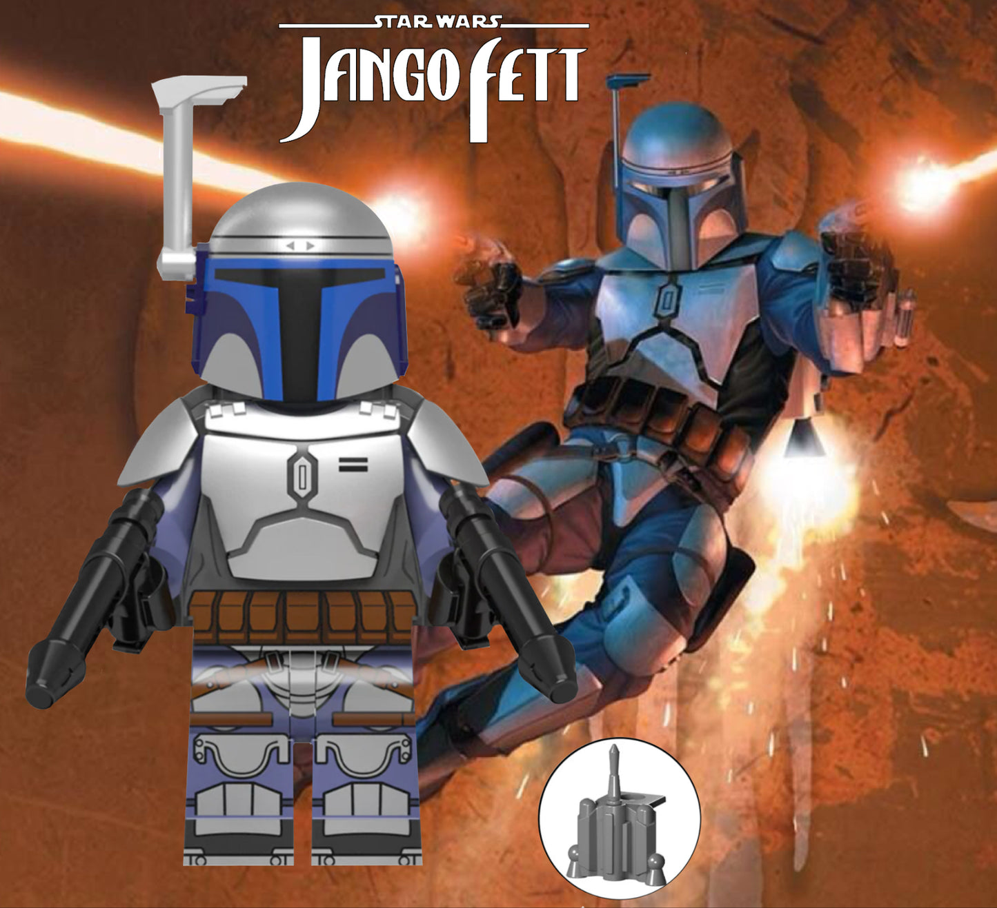MINIFIGURE STAR WARS UNIVERS: JANGO-FEET CUSTOM