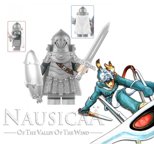 ♥️♥️MINIFIGURE Nausicaä of the Valley of the Wind Torumekian Soldier (Silver)  Custom♥️Coup de cœur ZedBrick ♥️