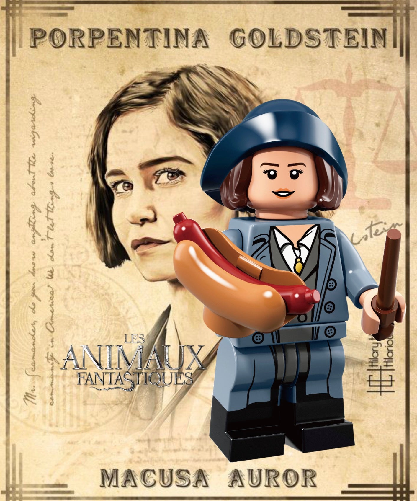 MINIFIGURE HARRY POTTER/ FANTASTIC BEASTS UNIVERS: TINA GOLDSTEIN custom