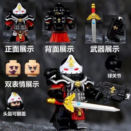 ♥️♥️MINIFIGURE WARHAMMER 40K UNIVERS: Battle Sisters Adepta Sororitas (black) ♥️♥️custom