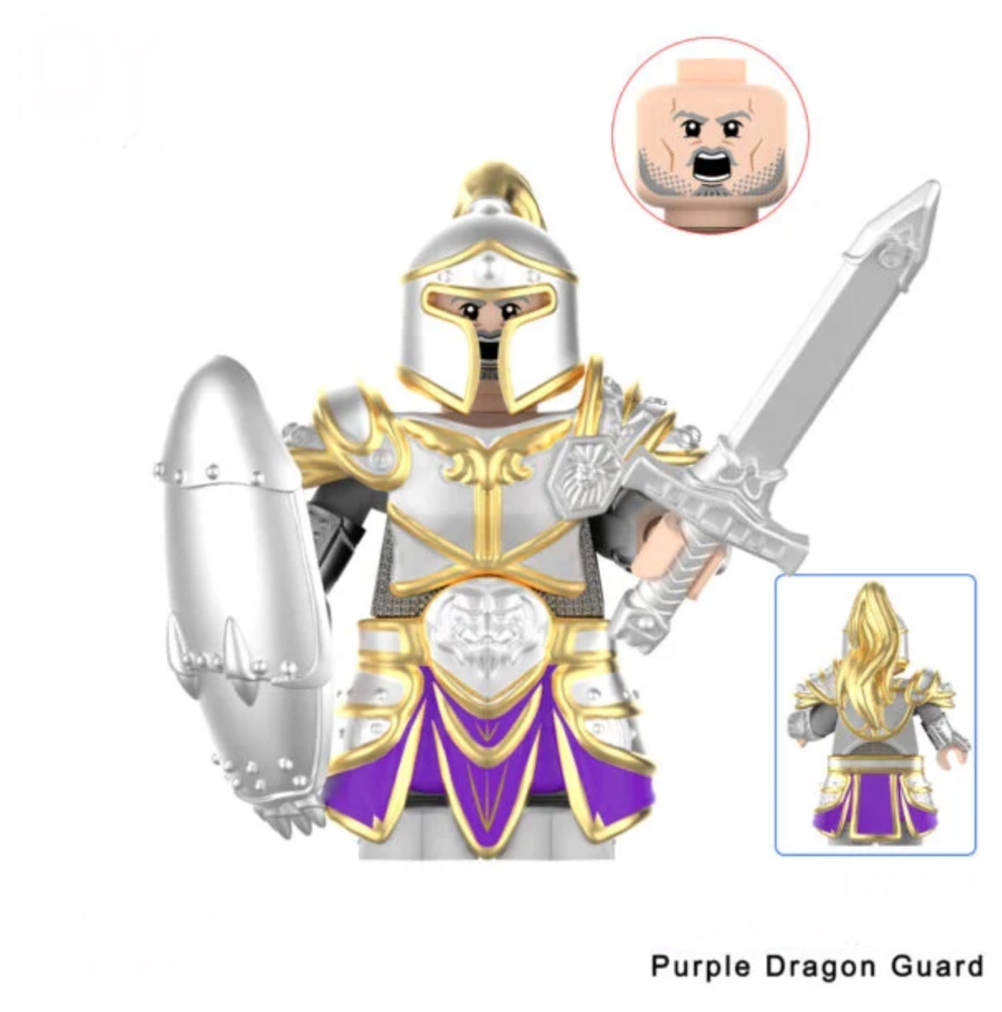 MINIFIGURE WORLD OF WARCRAFT UNIVERS: PURPLE DRAGON GUARD custom