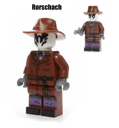 MINIFIGURE de 2013 WATCHMEN UNIVERS: RORSCHACH CUSTOM "TRÈS TRÈS RARE INTROUVABLE"