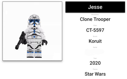 MINIFIGURE STAR WARS UNIVERS de 2020: CLONETROOPER COMMANDER JESSIE custom "DERNIERE PIECE"
