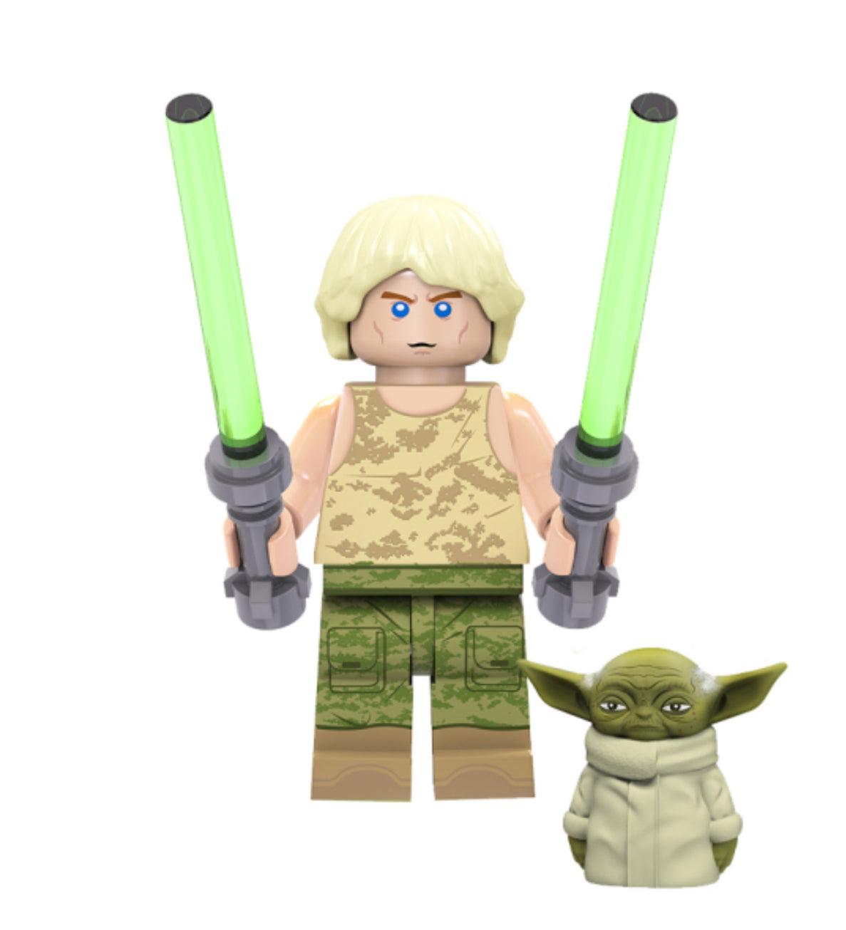 MINIFIGURE LUKE ET YODA DAGOBAH custom