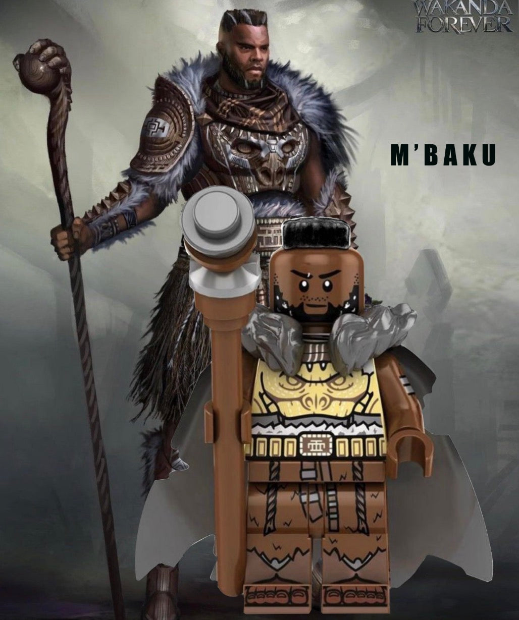 MINIFIGURE MARVEL BLACK PANTHER: M’BAKU  custom 2021 ⚠️INTROUVABLE ⚠️Dernière pièce
