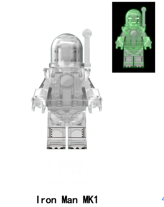 MINIFIGURE IRON MAN MARK 1 phosphorescent Custom