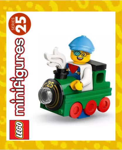 MINIFIGURE SÉRIES 25: le garçon train "socle+fascicule" custom