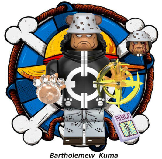 EDITION LIMITÉE ♥️♥️MINIFIGURE ONE PEACE: BARTHOLEMEW KUMA ♥️♥️custom