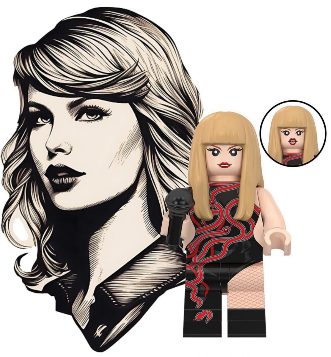 ♥️♥️♥️MINIFIGURE TAYLOR SWIFT ♥️♥️♥️Custom