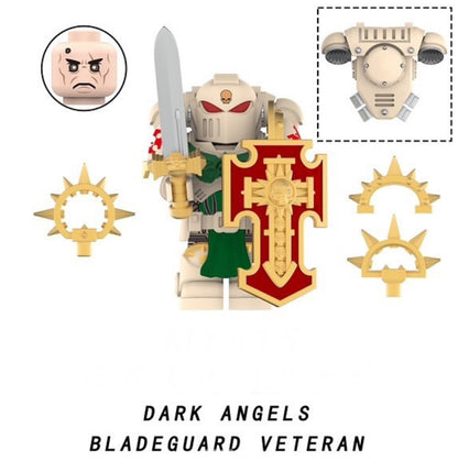 MINIFIGURE WARHAMMER 40K UNIVERS: DARK ANGELS BLADEGUARD VÉTÉRAN custom